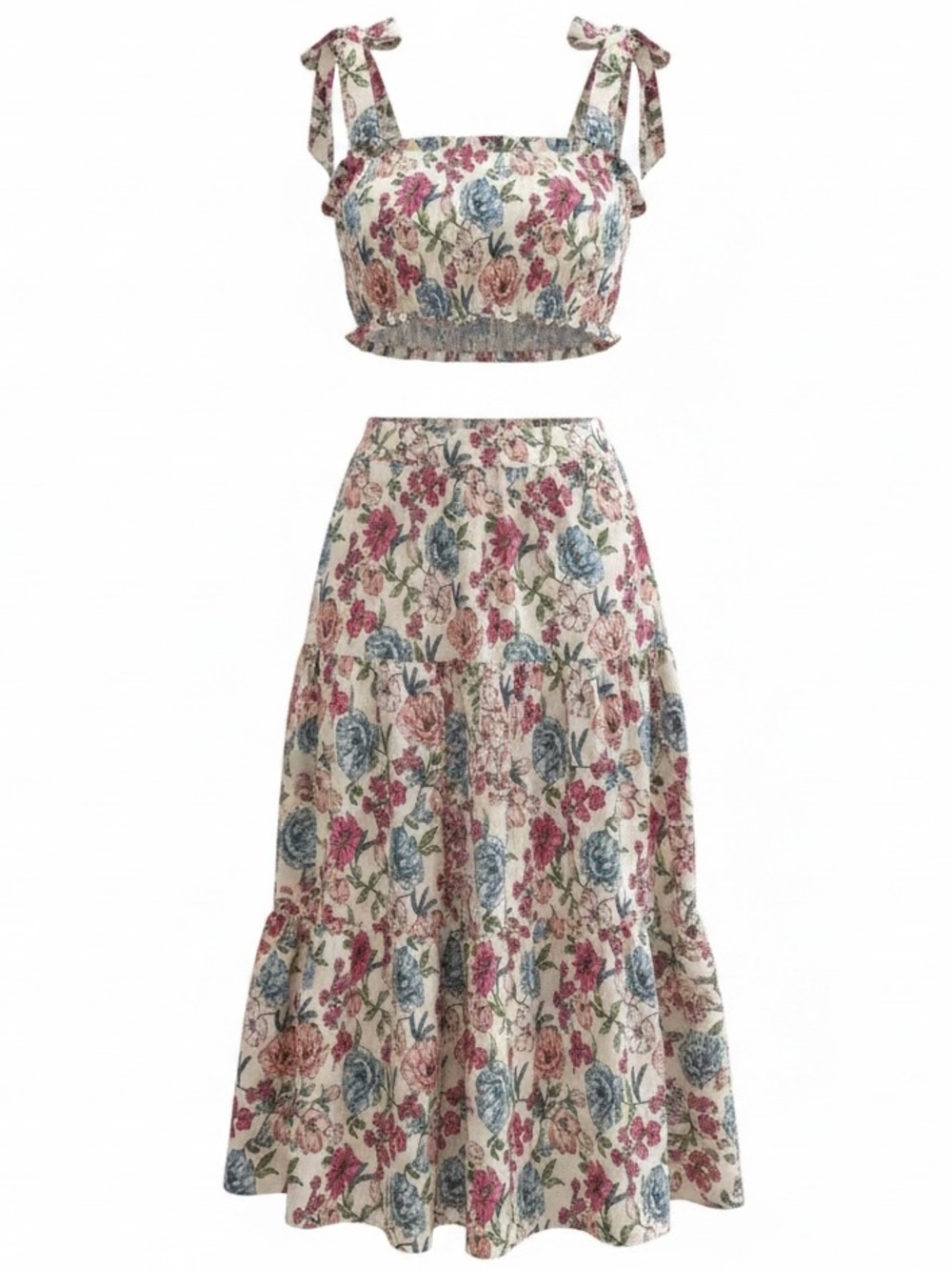 Forever 21 SET Floral maxi skirt & top size S